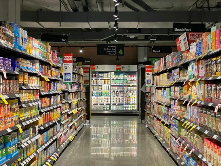 Supplement shelf in store