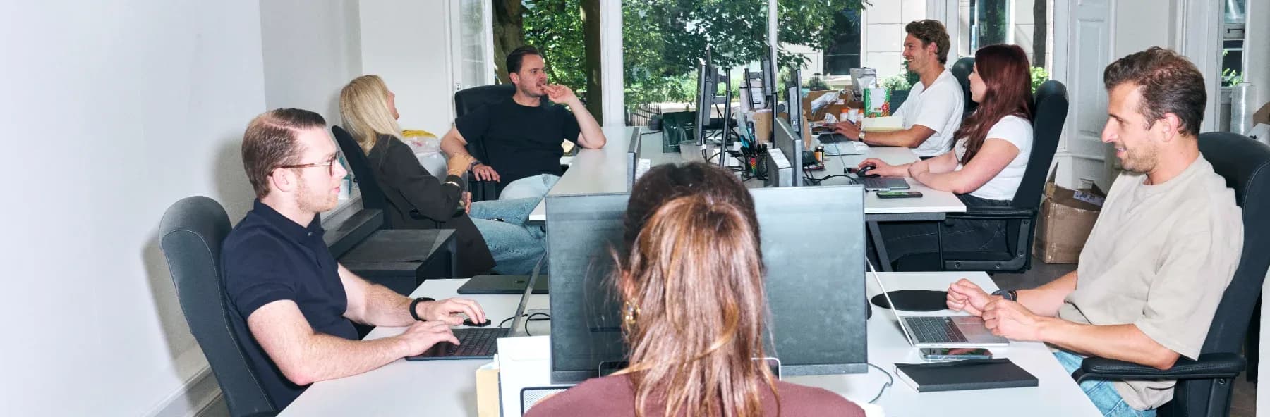 The Whisk team at work in the office