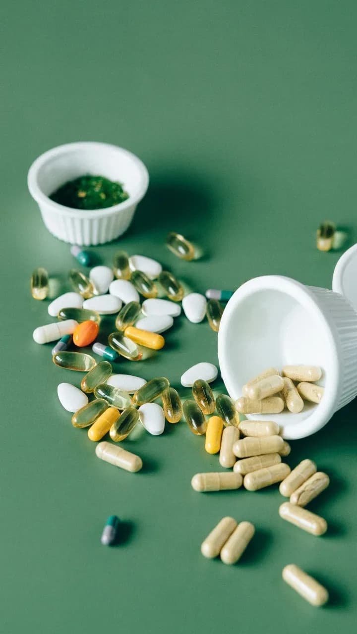 Capsules, tablets and softgels